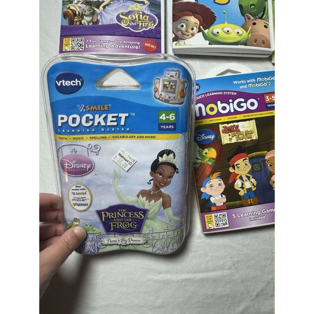 Lot of 11 VTech Games MobiGo V.Smile V.Flash Marvel Dora Toy Story 3 Disney